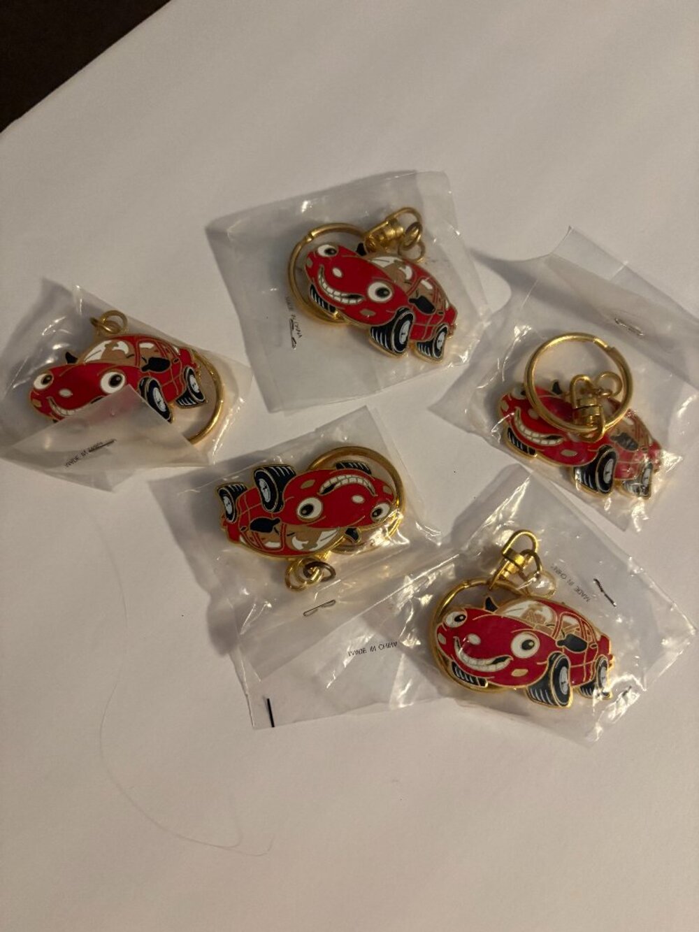 5 Vintage Chevron Gas Oil Tony Turbo Car Keychains Advertising Promo
